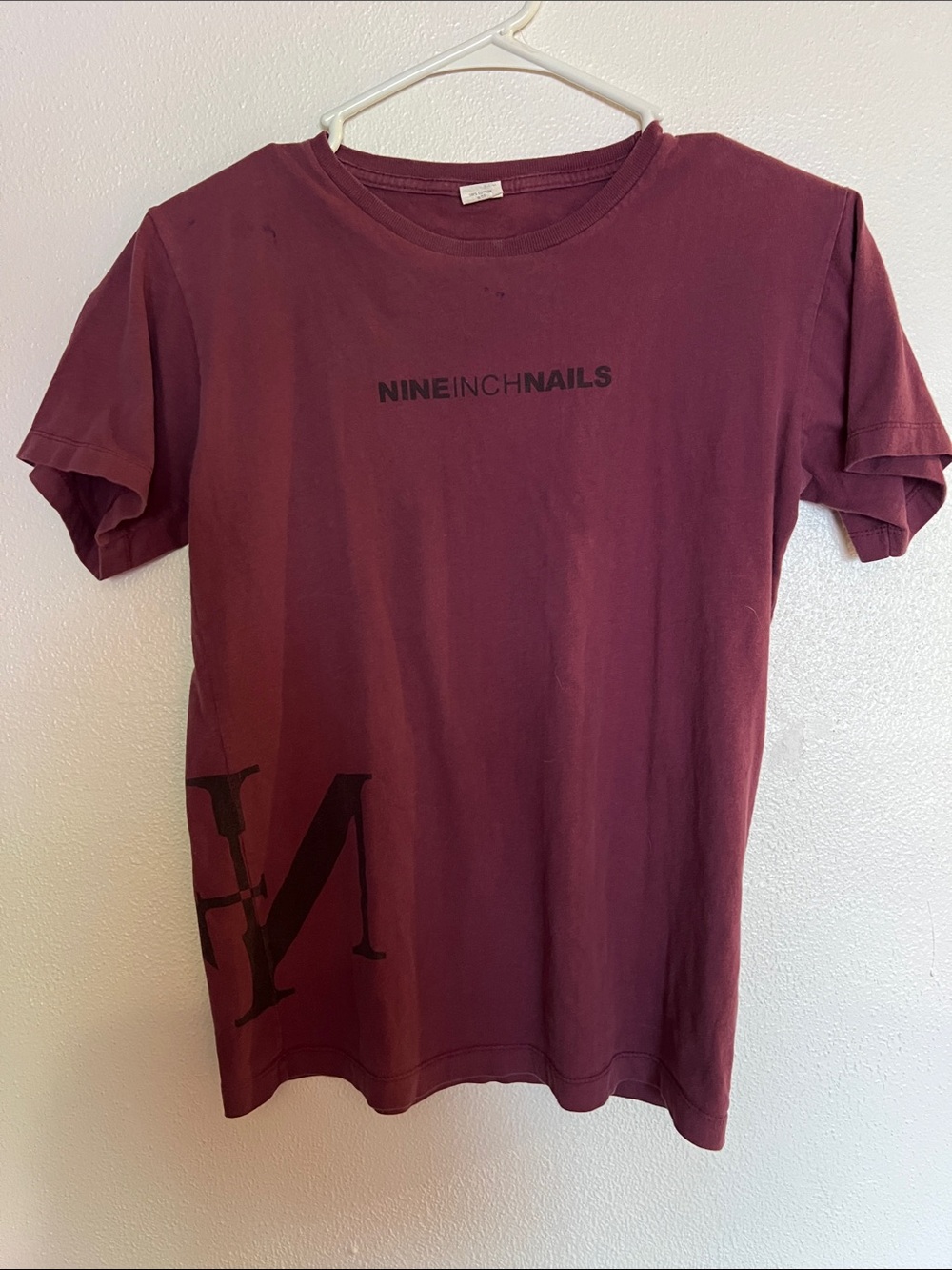 Nine Inch Nails SUPER RARE Maroon Logo Tee